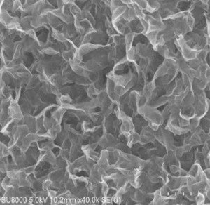 Carbon cloth loaded Molybdenum sulfide (MoS2) nanosheet array