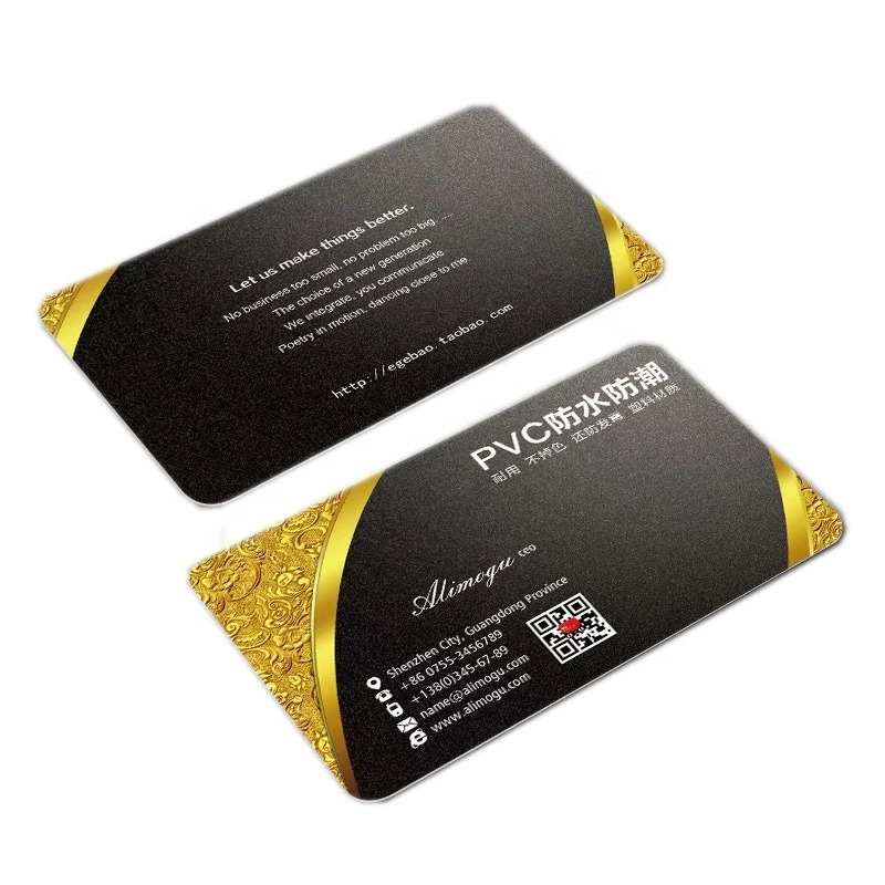 Carte De Visite Eco-friendly Double Side Printing Name Custom Membership Plastic PVC VIP Gift Cards, PVC Business Card