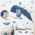 Import Cartoon animal whale ocean detachable wall sticker childrens room bedroom background kindergarten classroom self adhesive Decal from China