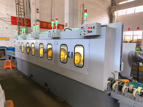 CE certificated Multi-station Stainless Steel / Round Pipe Polishing Machine