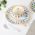 Ceramic 4-Piece Kitchen Dinnerware Set Plate Bowl Spoon Hand-paint Blue and White Tableware Set