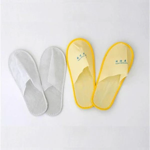 Cheap personalized hotel  print nonwoven EVA disposable slippers