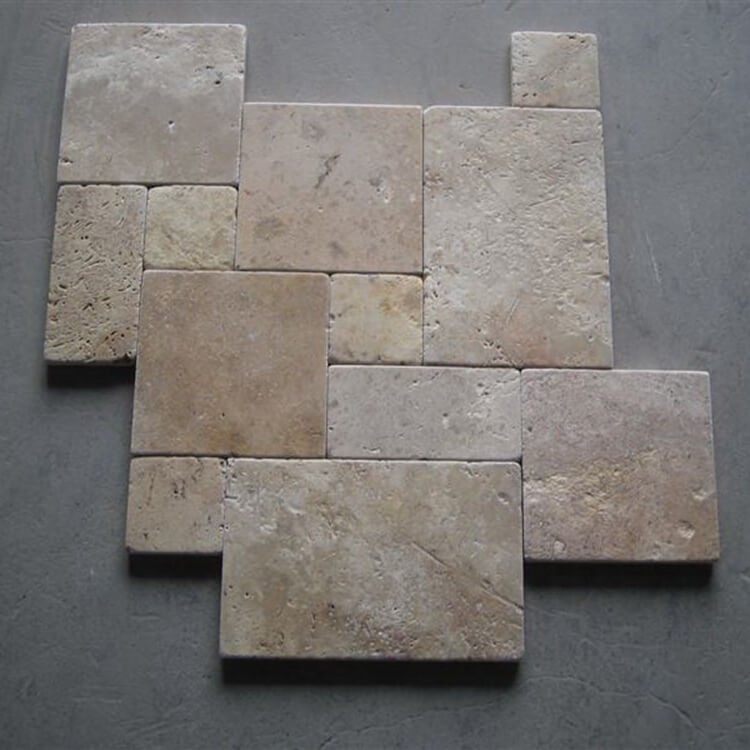 Cheap Price Turkish White Flagstone Travertine Natural Stone Pavers Out Door For Patios