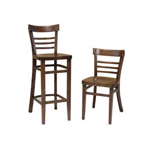 cheap restaurant furniture wooden ladder bar chair with backs