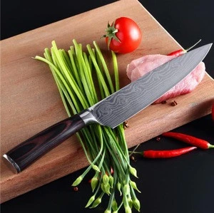Chefs Knife 8 inch-Japanese VG10 Super Steel Damascus Blade Professional Kitchen Knife