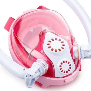 Child  Mask 360 Respiratory  2 Snorkels Free Breathing  Full Face Snorkel  diving Mask