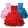 Children wears princess birthday dress ruffle flower baby kids girl dress