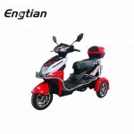 China Cool 3 Wheel Electric Tricycle Hot Sale 800w Adult Electric Passenger Cargo Tricycle Scooter