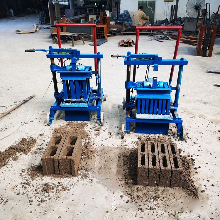 China hot sale QMY 2-45 small scale  manual mobile egg laying cement hollow solid paver  brick block making machinery machine