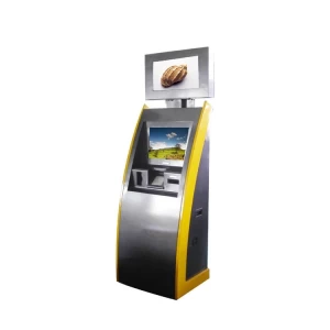 China kiosk dual-screen self service terminal payment kiosk with pin pad, bill acceptor and dispenser kiosk