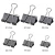 Import China Manufacturer binder clip black large metal stainless steel paper binder clips from China