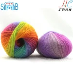 chinese laine manufacturer SMB hot sales 50g balls pure wool knitting yarn for hand knitting