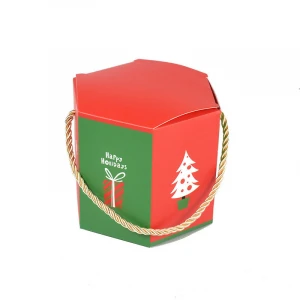 Christmas Santa Apple Gift Box With Lid Decorative Package Christmas Storage Box