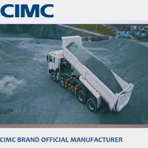 cimc 60 tons tipper trailer for sand stone loading