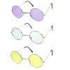 Classic Small Metal Lennon Style Color Tinted Round Sunglasses