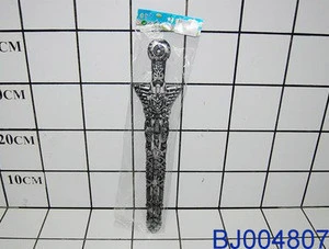 Classical kid toy cheap vintage silver plastic toy sword