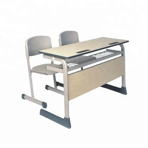 classroom college height adjustable study student table and chair set school furniture