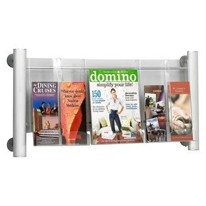 Clear Acrylic Wall Magazine Rack / Magazine and Pamphlet Holders / Magazine Stands, AMR_029