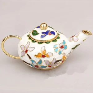Cloisonne teapots pinch silk enamel crafts for drinking water