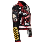 Club Fashionable Jacket Motocycle Leather Jacket Punk Blazer Rivet Woman Appareal Winter Coat