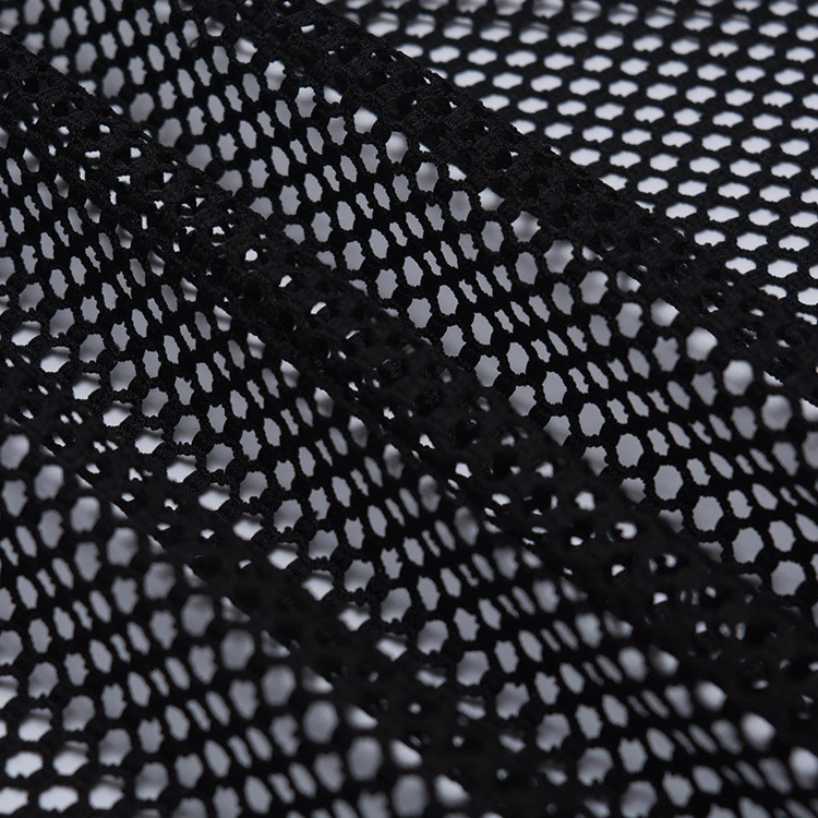 Coarse Needle Rhombus Polyester-Spandex Elastic Square Mesh Fabric Mesh Sportswear Recycled Fabric Sportswear