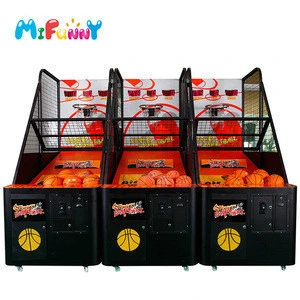 Coin operated crazy hoop adult children street basketball shooting machine for sale