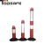 Import Collapsible 800mm flexible traffic warning post with rubber bottom Colored Traffic Road  Cones from China