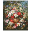 Colorful blooms cross stitch kit package  aida 18ct 14ct 11ct white cloth unprint canvas embroidery DIY handmade needlework