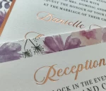 Colorful cotton paper wedding card design handmade invitation card