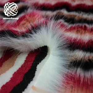 Colorful Faux Fox Fur Rainbow Acrylic Faux Fur Plush Fabric