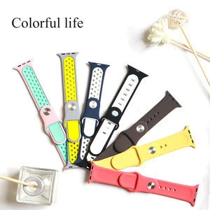Colorful luxury designer fit silicone rubber watch bands strap for apple iwatch/galaxy