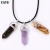 Import Colorful Mixed Semi-Precious Stone Pendant Hexagon Prism Pendant Gift from China