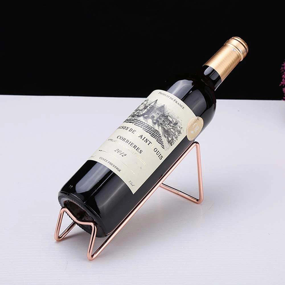 Comfortable Iron Metal Single Bottle Display holder Stand Steel Wine Rack