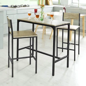 Commercial antique home center table and chair bar furniture set