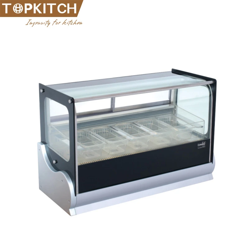 Commercial Use Stainless Steel Ice Cream Display