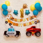 Construction Birthday Party Supplies Baby Car Party Supply Colorful Car Themed Balloons Bunting Decoration kit