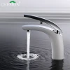 Contemporary type chrome and white decoration color basin bathroom faucet