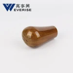 Cool Leather Round Head Stitched Manual Car Gear Stick Shift Knob Shifter