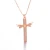 Import Copper Plated Gold Cross Love Pendant Lucky Fashion Necklace Pendant charms  Not included chain from China