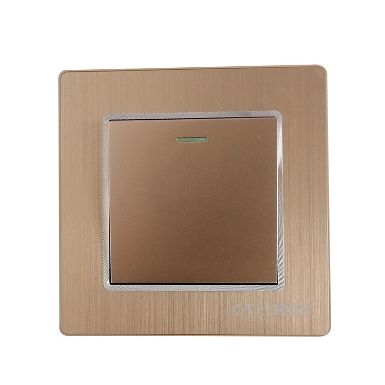 CTORCH Multi-size Rose Gold 10A Brass Copper Electric Wall Switches Socket