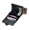 custom automatic pop up credit card holder croc pu  leather RFID credit card holder