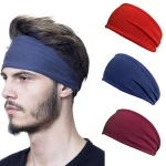 Custom Blank Cycling Yoga Sport Sweat Headband Men Women's Sweatband Hair Bands Sports Head Band