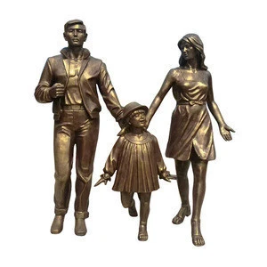 Custom Bronze Amusement Park Family Statue