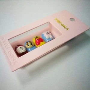 custom cute novelty 3D pvc artificial fingernails for kids
