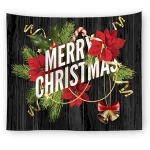 Custom digital printing christmas pattern wall tapestry for home decor
