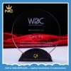 Custom Engraved Glass Plaque Round Crystal Trophy With Black Base