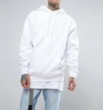 Custom For Youth Boys And Men Longline Plain White Oversized Hoodie