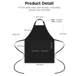 Custom Logo Cotton Polyester Waterproof Chef Kitchen Apron For Cafe Restaurants Cooking Aprons
