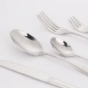 Custom logo restaurant hotel luxury flatware set wedding travel western silver knife fork spoon stainless steel cutlery