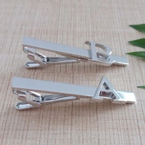 Custom make your own lower tie tack pin silver tie clip